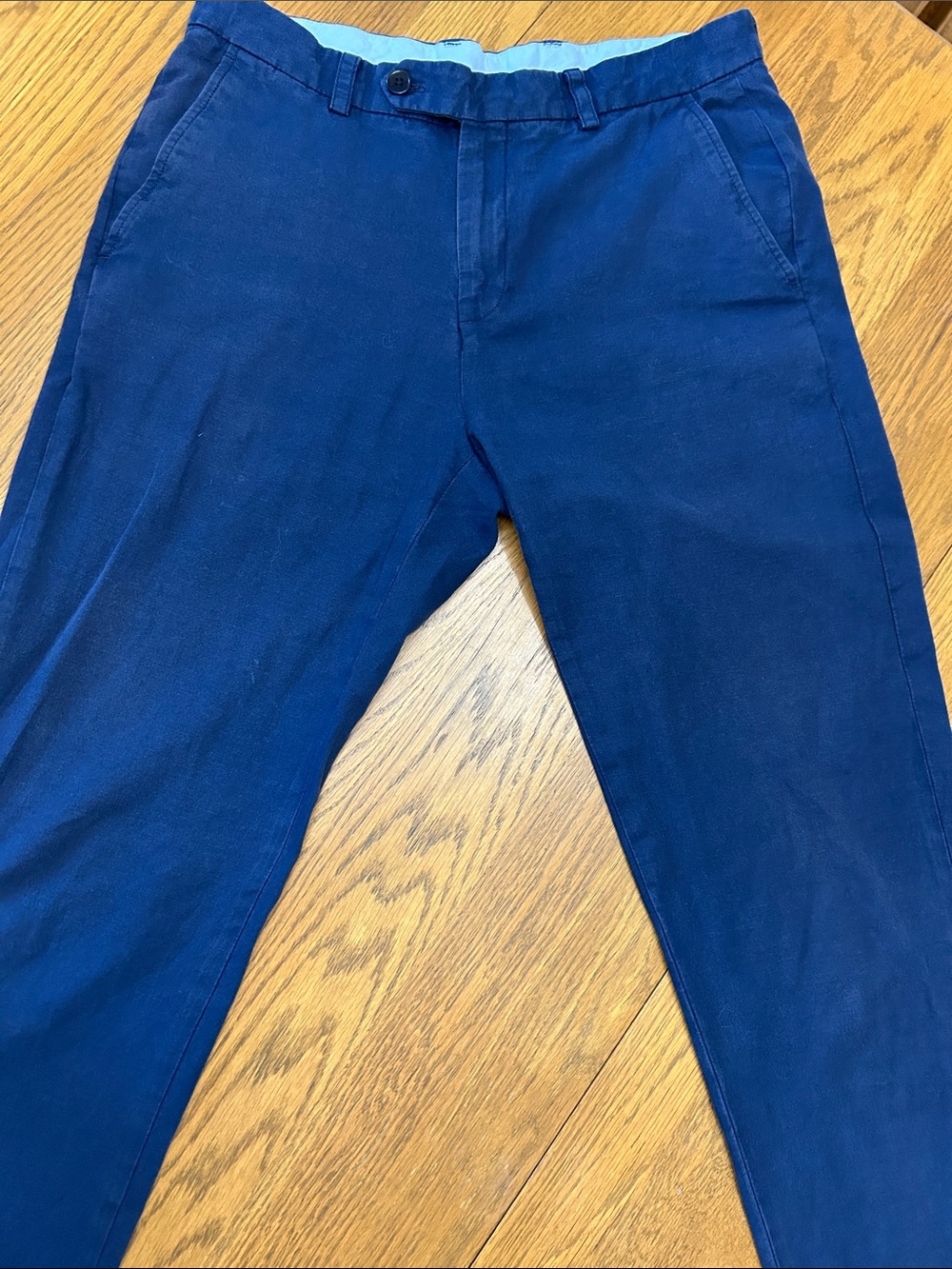 Brooks Brothers Navy Blue Chino Pants 32/32 Milano Fit